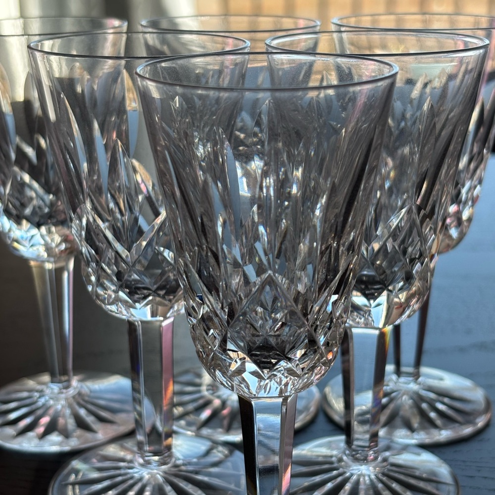 Waterford Crystal Clear Cut Wine Glasses - Set of 6 - Picture 4 of 6